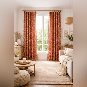 Curtain - IKEA Rust Botanical Lined Panel